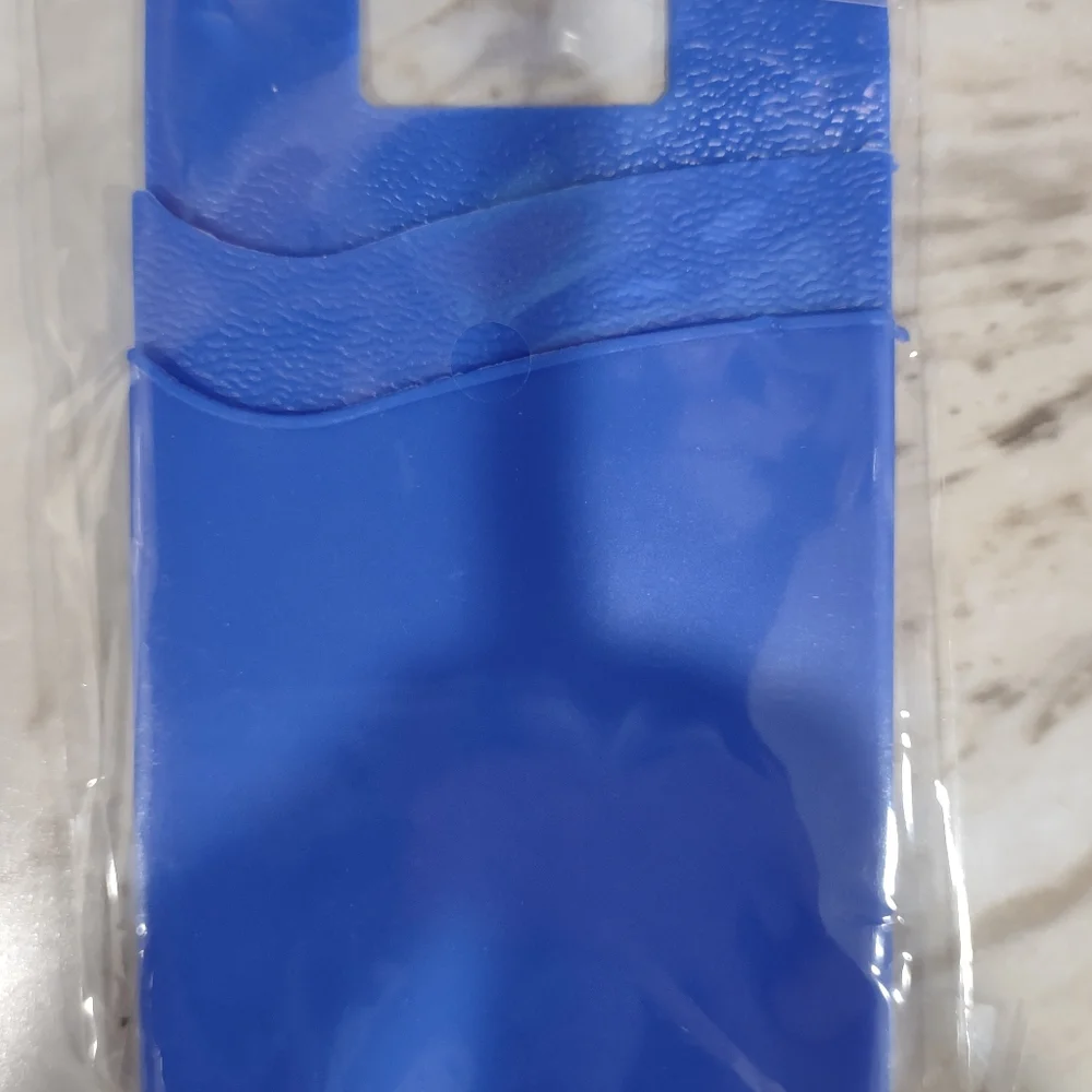 Magnetic 2 Pocket Stick-on Silicone Cell Phone Wallet